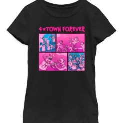 * "4 Town Forever" T-Shirt For Girls – Turning Red