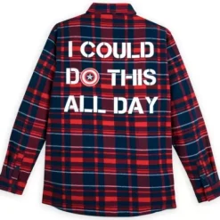 Sale * Captain America Plaid Shacket For Adults