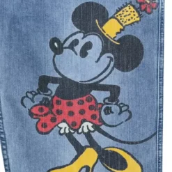 Clearance * Mickey And Minnie Mouse Drawstring Denim Pants For Women By Our Universe