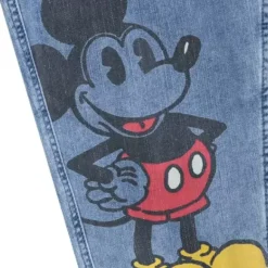 Clearance * Mickey And Minnie Mouse Drawstring Denim Pants For Women By Our Universe