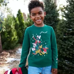 Sale * Mickey Mouse And Friends Christmas Long Sleeve T-Shirt For Kids
