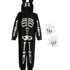 Online * Mickey Mouse Glow-In-The-Dark Skeleton Costume For Kids
