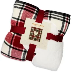 New * Mickey Mouse Icon Throw Plaid Manta