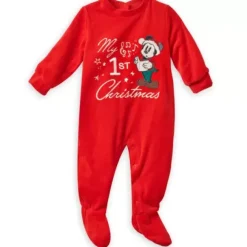 New * Mickey Mouse "My 1St Christmas" Sleeper For Baby