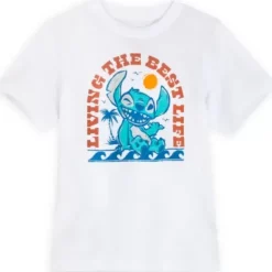 New * Stitch "Living The Best Life" T-Shirt For Kids – Lilo & Stitch